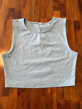 Light Blue Women's Crop Tank Top